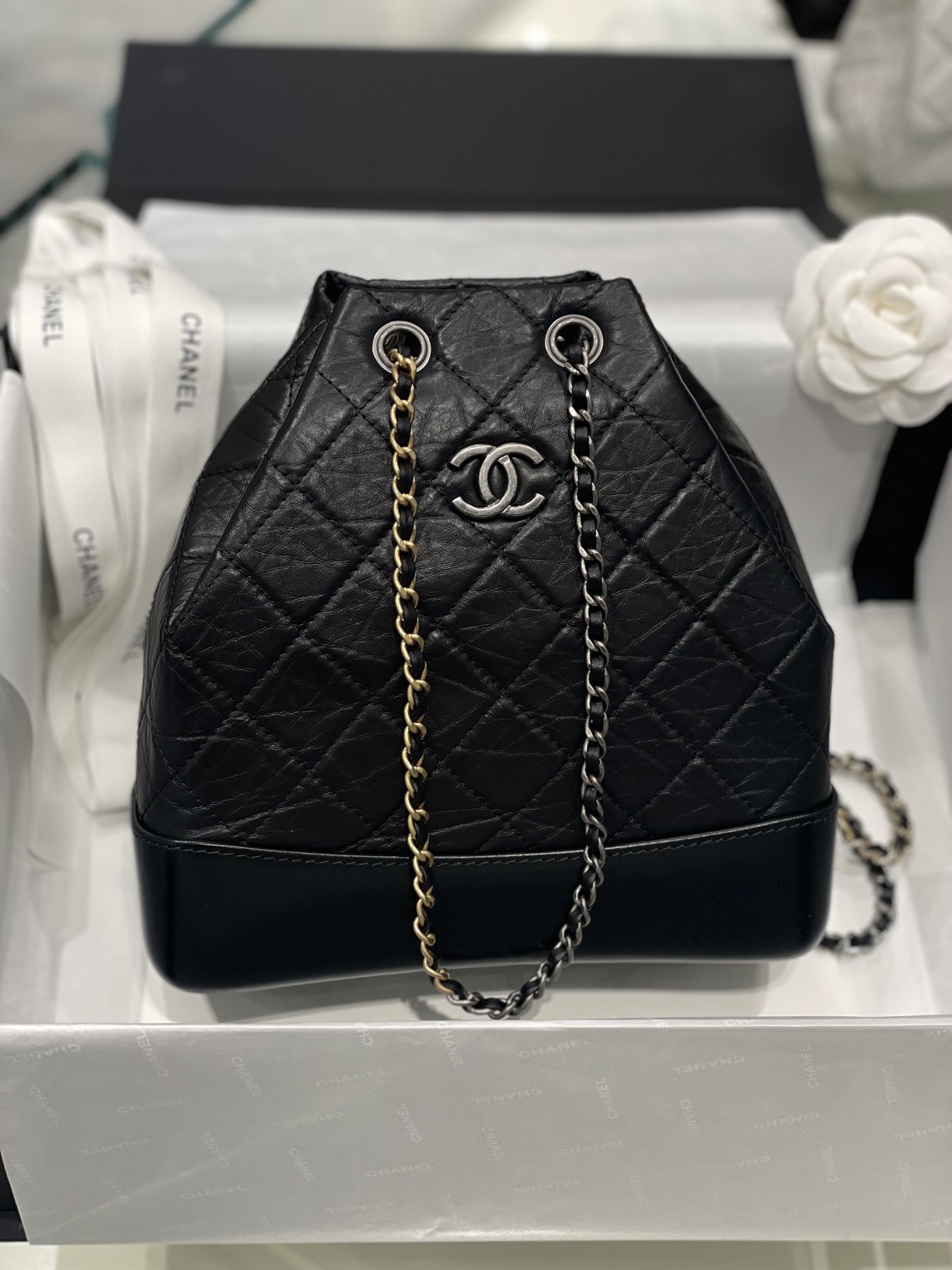 샤넬 가브리엘 백팩 스몰 블랙