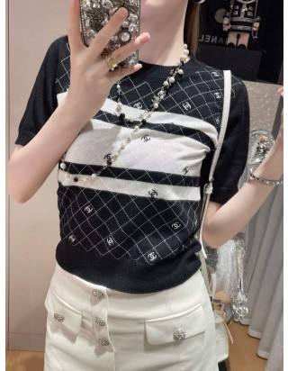 샤넬 반팔 니트 * 3컬러