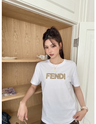 펜디 로고 반팔 티셔츠