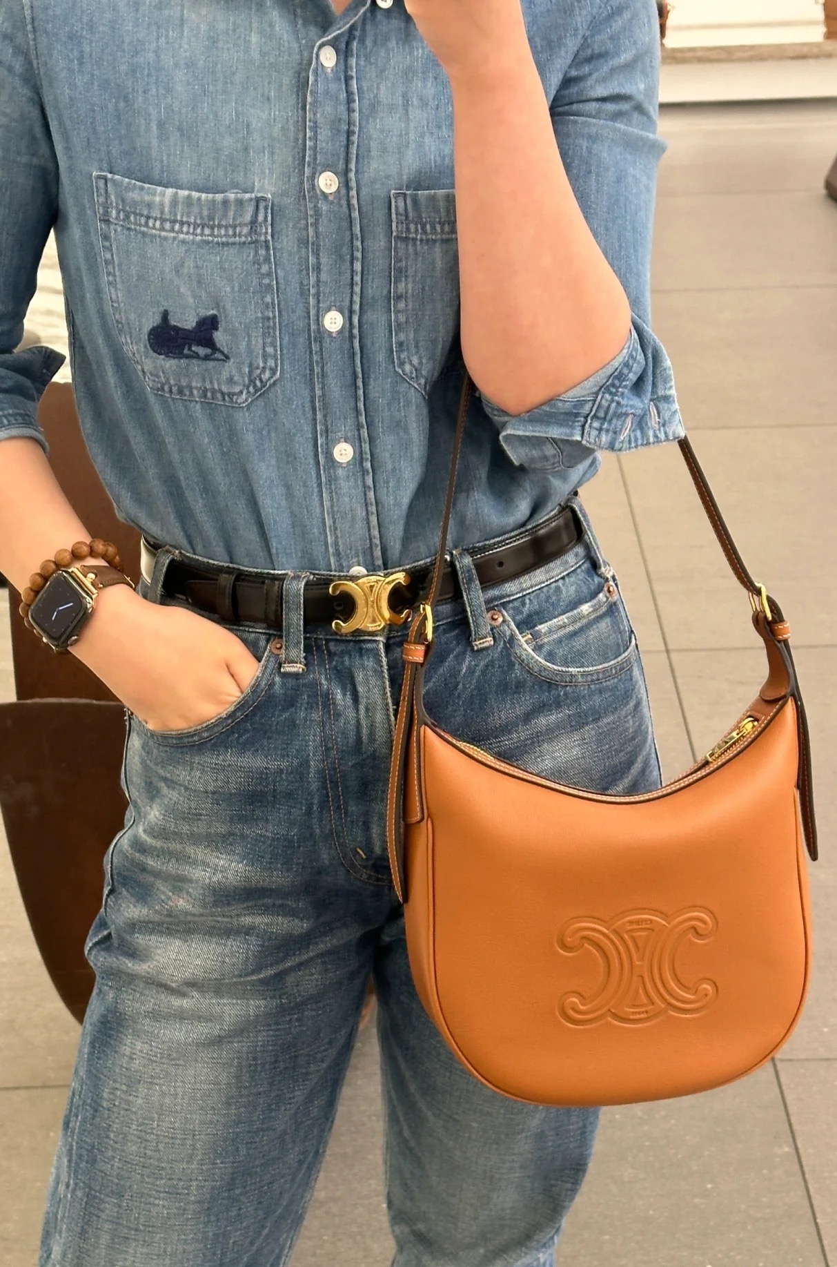 셀린느 스몰 엘로이즈백 - 서플 카프스킨