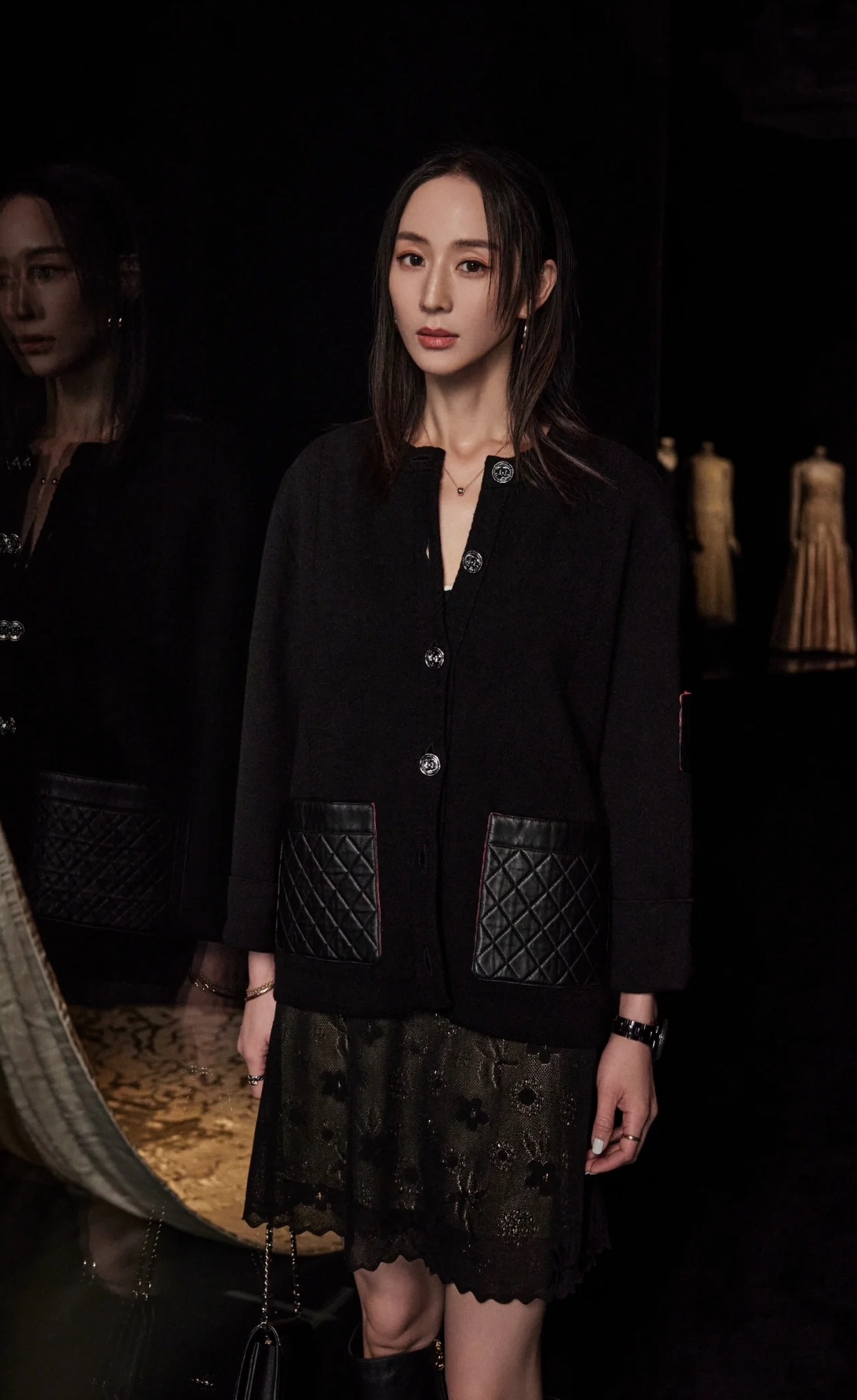 샤넬 재킷  Cashmere & lambskin, 블랙