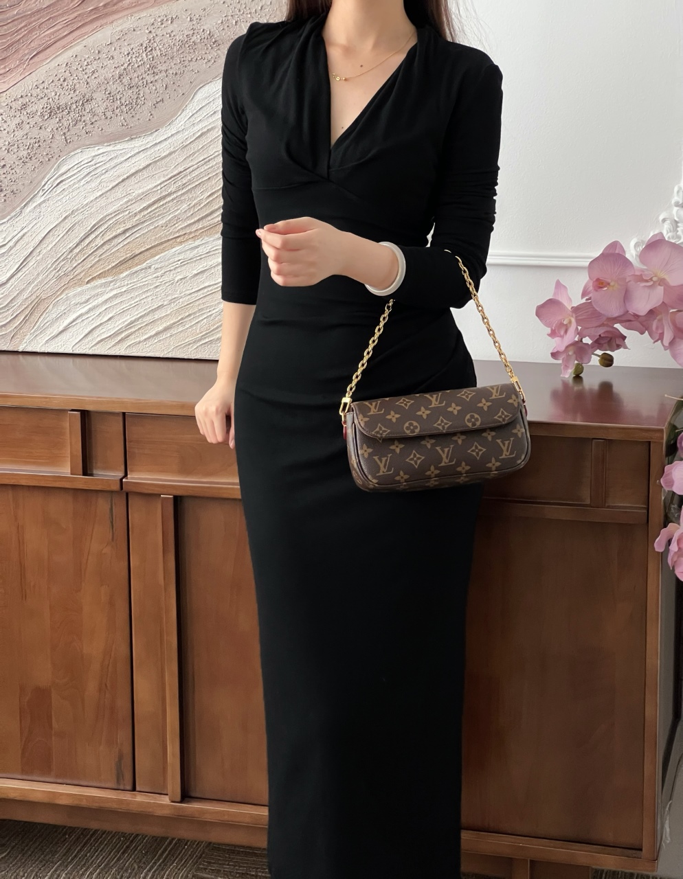 루이비통 윌릿 온 체인 아이비