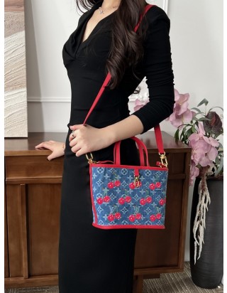 루이비통 x TM 체리 데님 네버플 인사이드 아웃 BB