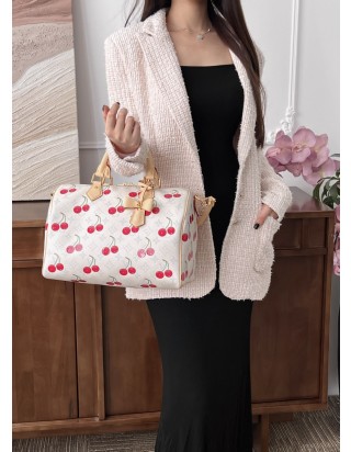 루이비통  X무라카미 다카시 체리 스피디 소프트 반둘리에 30 화이트