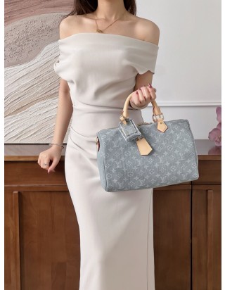 루이비통 스피디 소프트 30 모노그램 데님