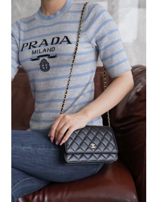 샤넬 클래식 WOC 램스킨 금장