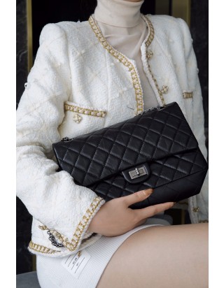 샤넬 빈티지 2.55 라지 은장