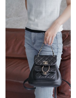 샤넬 24P 듀마 백팩 미니 블랙