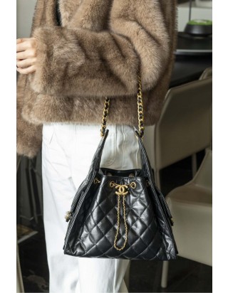 샤넬 25C 스몰 백 블랙 금장