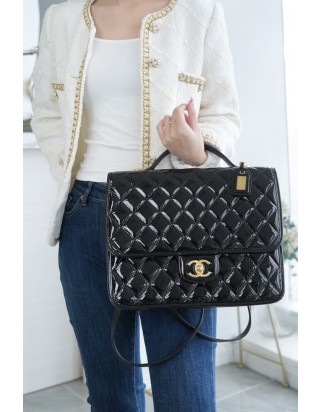 샤넬 22K 페이전트 스쿨 메모리 백팩