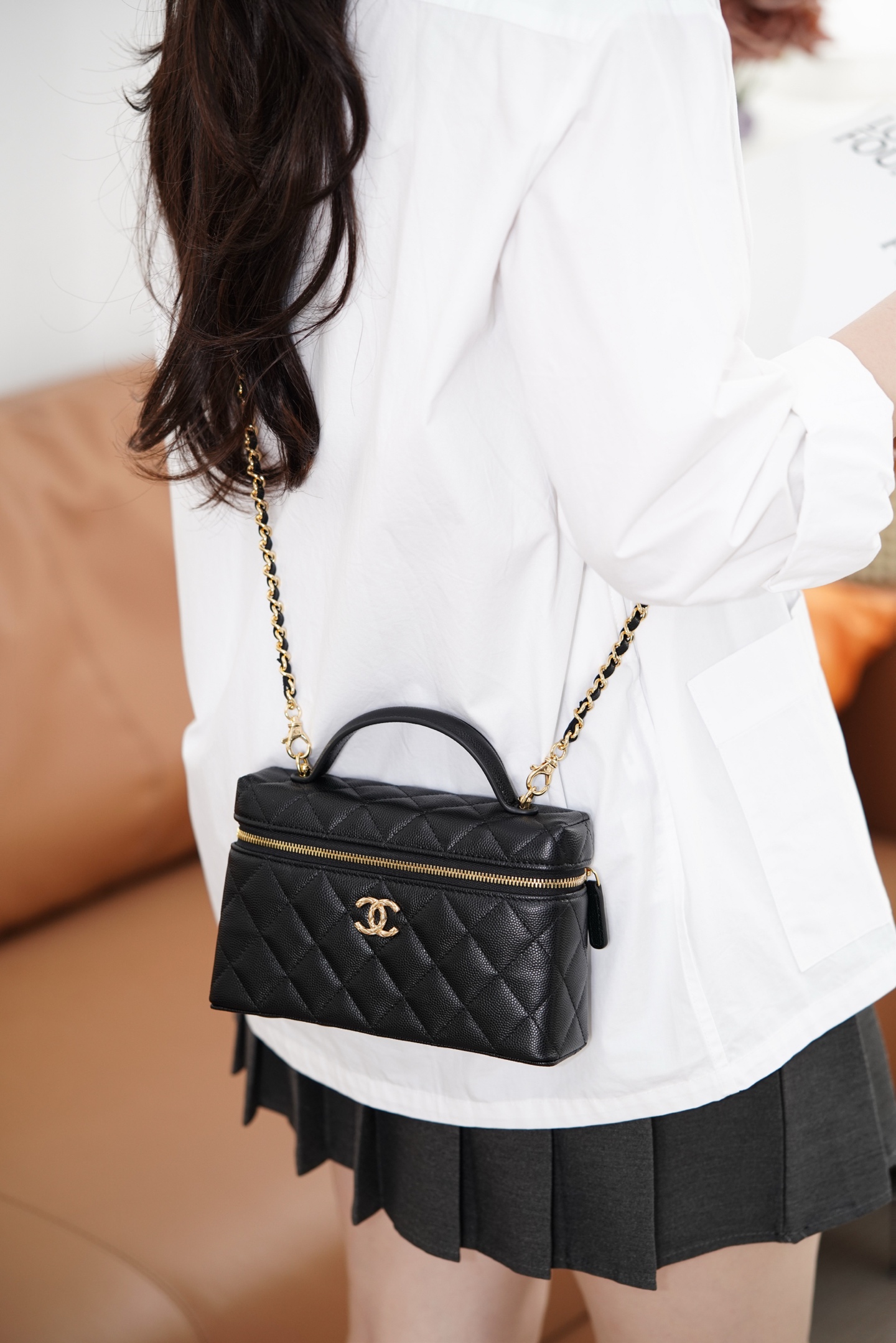 샤넬 탑 핸들 포쉐트 베니티