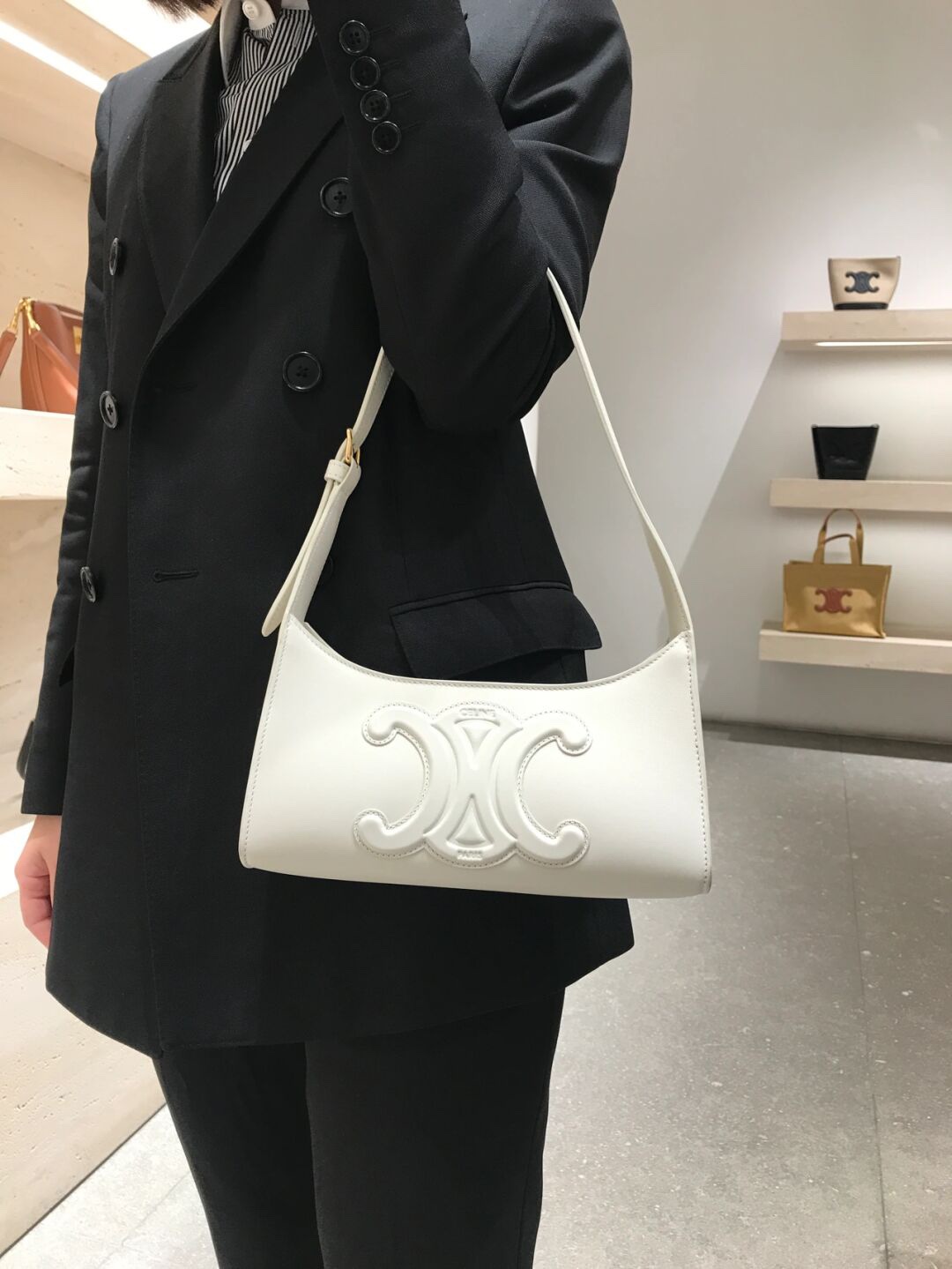 셀린느 트리오페 퀴르 숄더 백