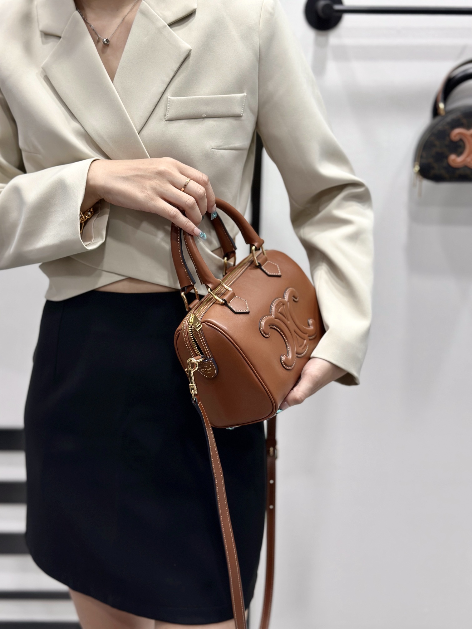 셀린느 퀴르 트리옹프 스몰 보스턴 백