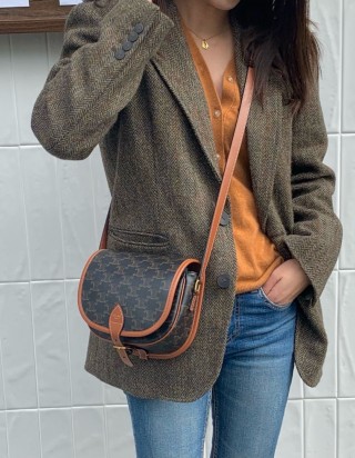 셀린느 폴코 트리옹프 캔버스 메신저 백