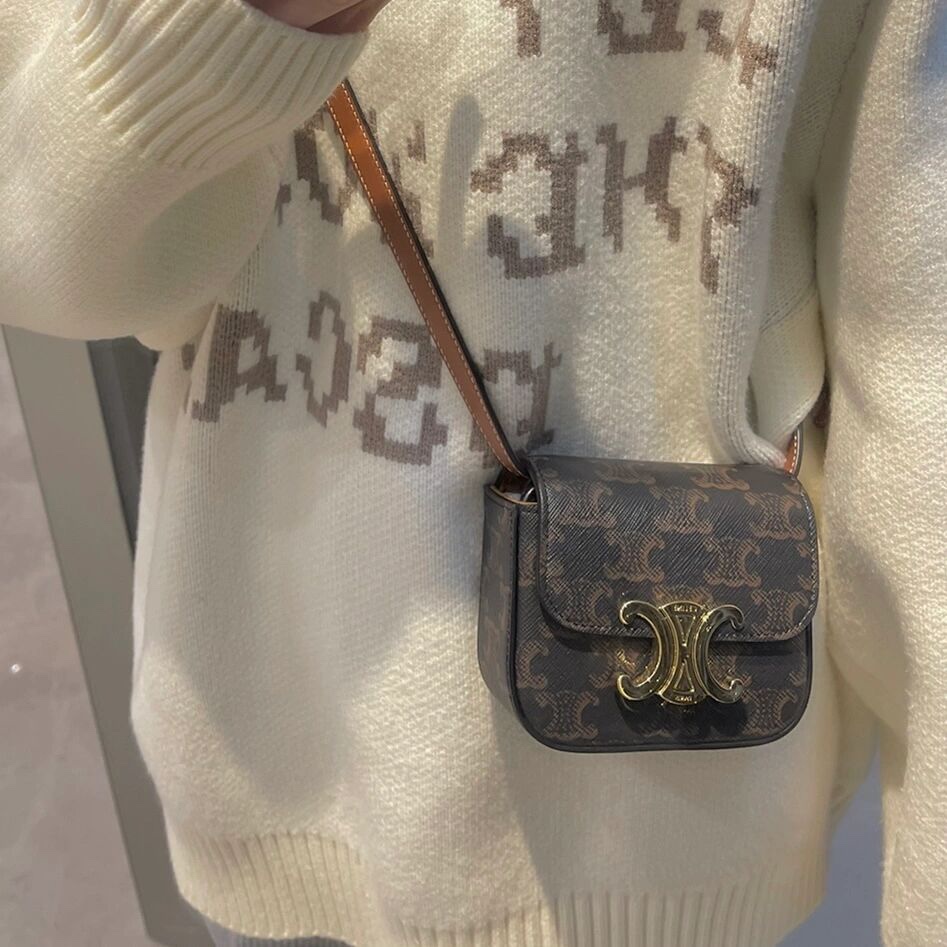 셀린느 미니 클로드 트리웅페 캔버스 백