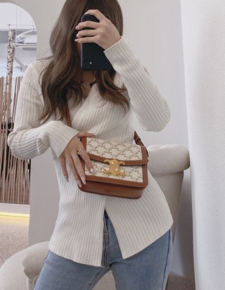 셀린느 트리오페 틴 숄더백