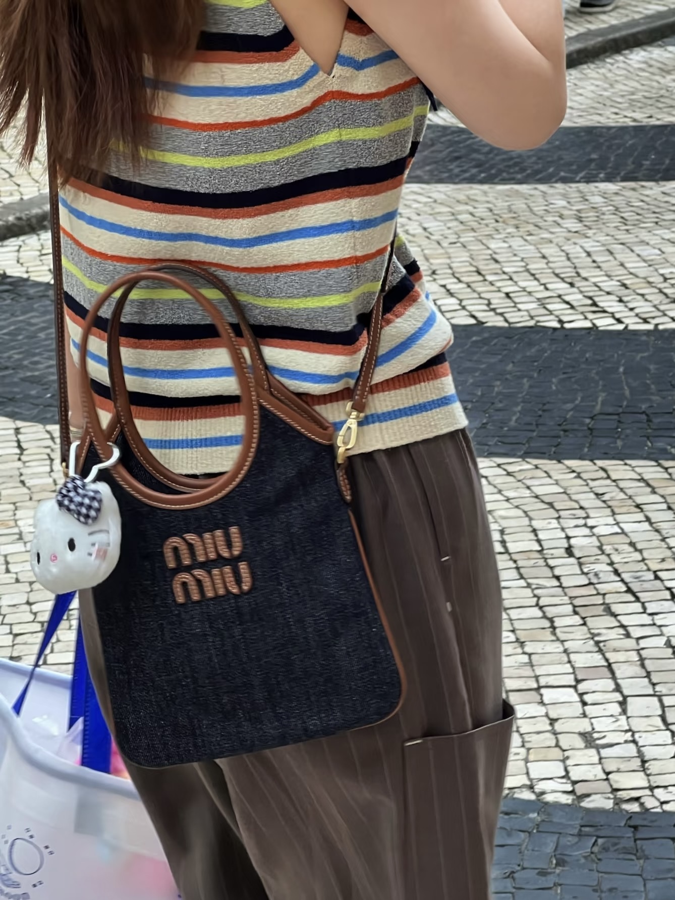 미우미우 아이비 데님 백 스몰