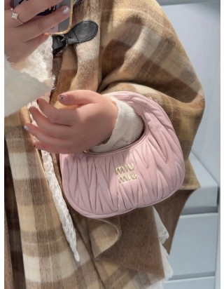 미우미우 완더 마테라세 나파 가죽 호보백 미니