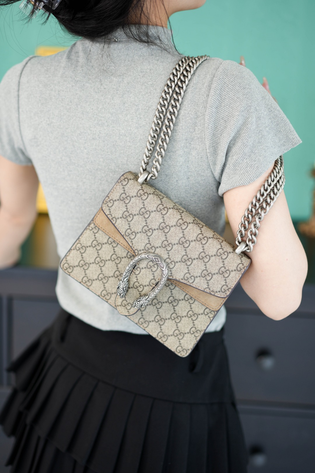 구찌 디오니서스 GG 슈프림 숄더백