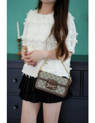 구찌 홀스빗 1955 탑 핸들 백 미니