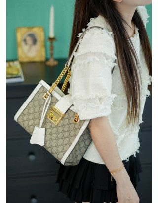 구찌 패드락 스몰 GG 캔버스 숄더 백