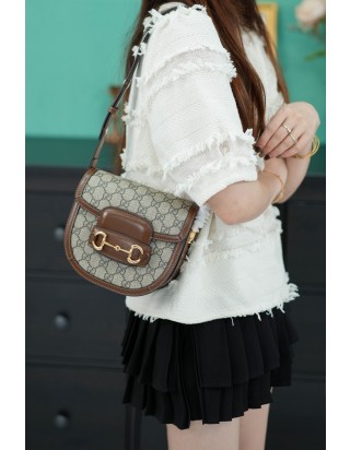 구찌 1955 홀스빗 미니 라운드 숄더백