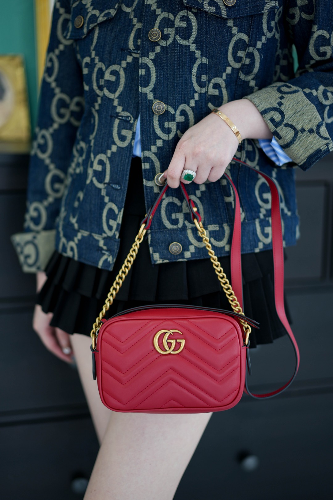 구찌 GG 마몽 마틀라세 숄더백