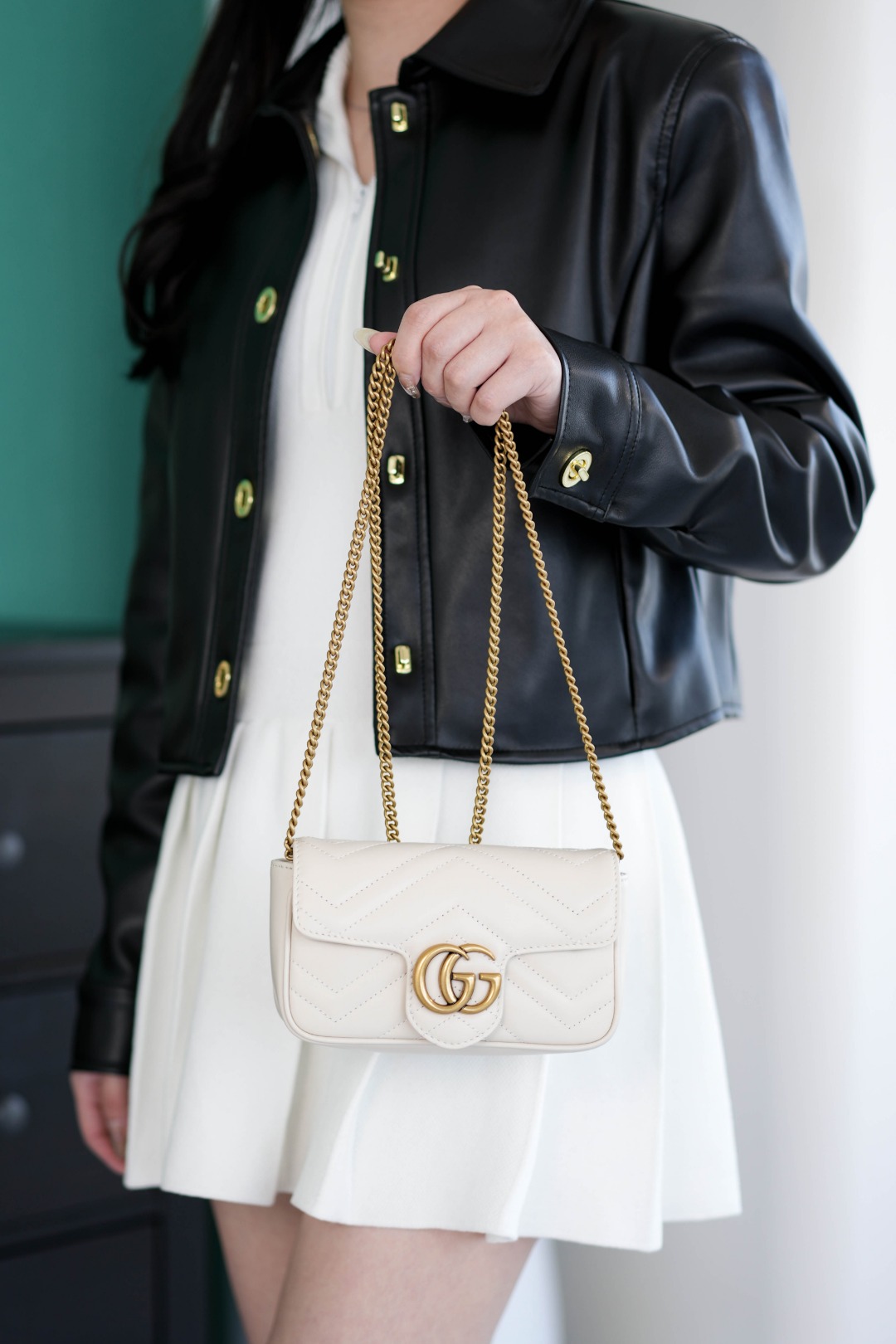 구찌 마몽 마틀라쎄 미니 체인 숄더백