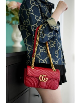 구찌 마몽 마틀라쎄 미니 숄더백