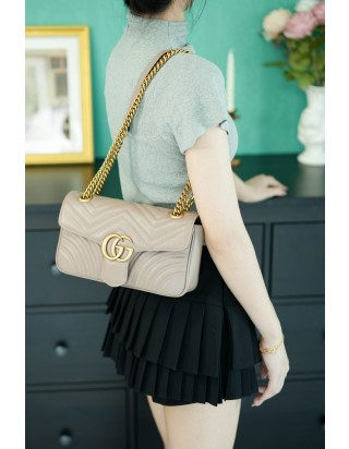 구찌 마몽 마틀라쎄 미디움 숄더백