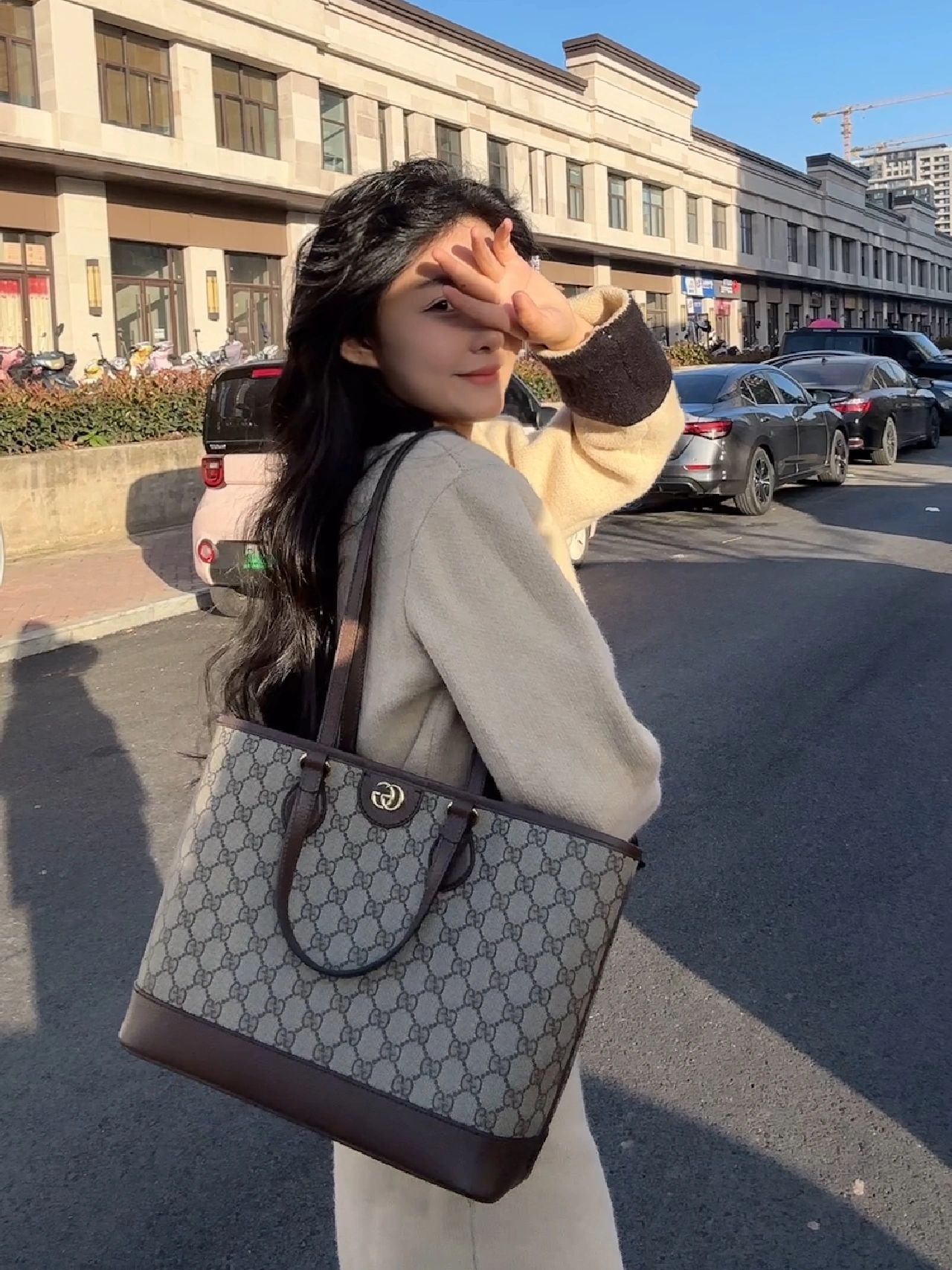 구찌 오피디아 GG 토트백 스몰