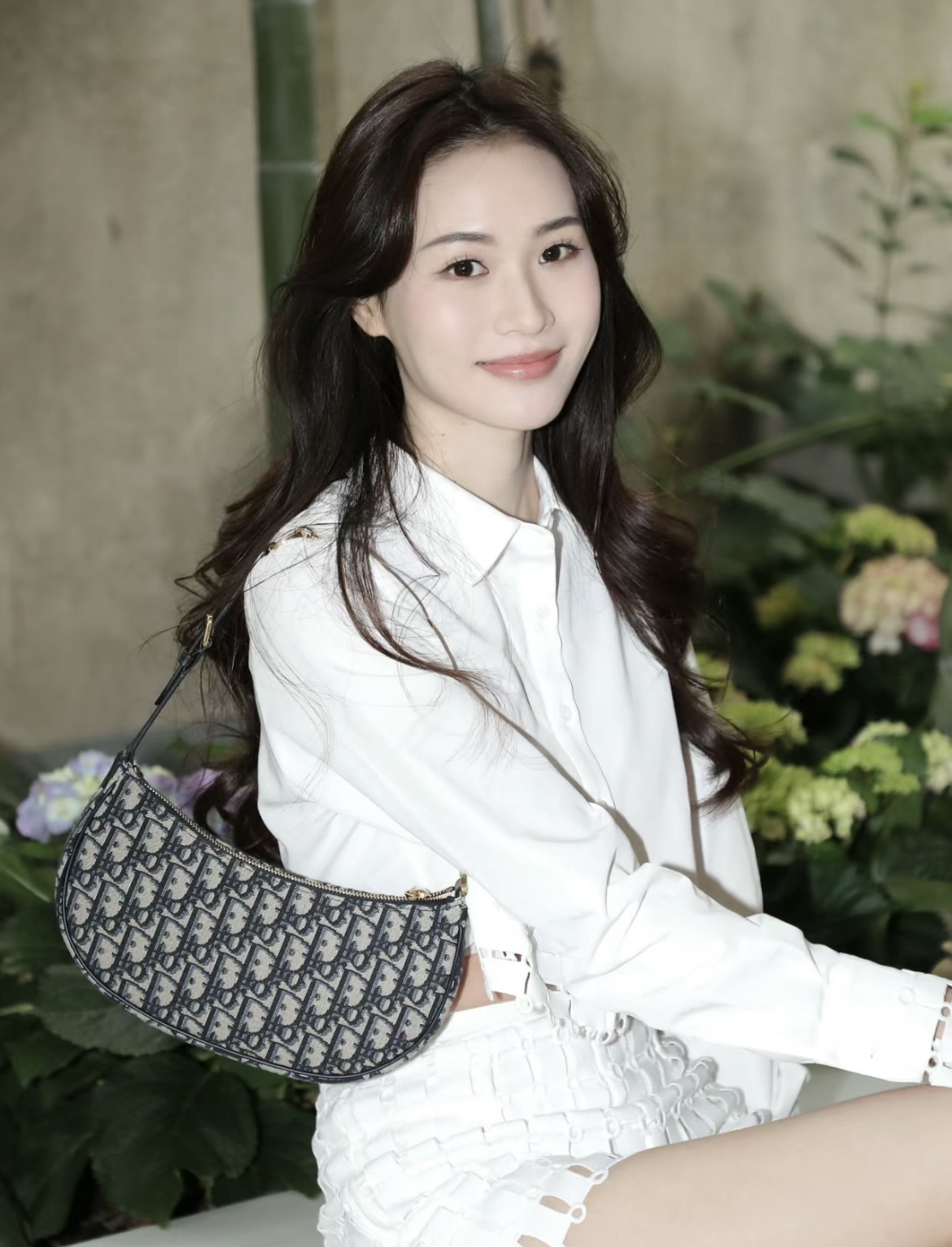 디올 오블리크 자카드 라운지 체인 호보백