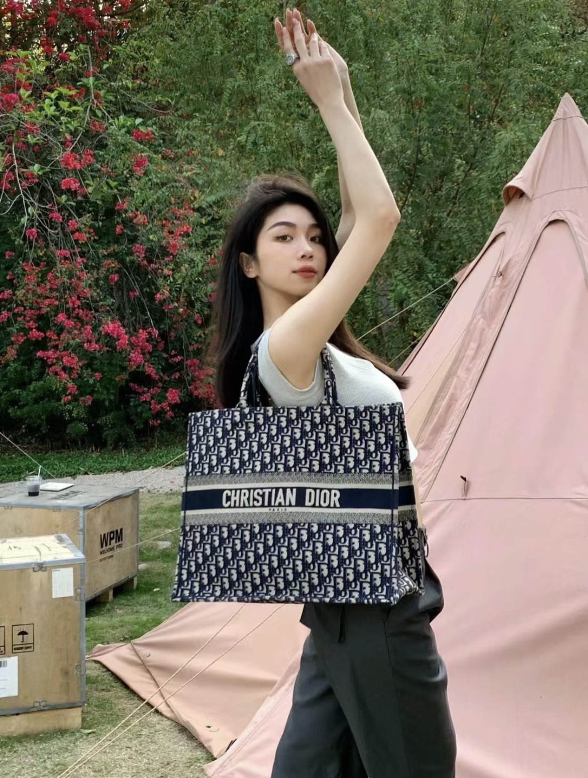 디올 북 토트 백 미디움