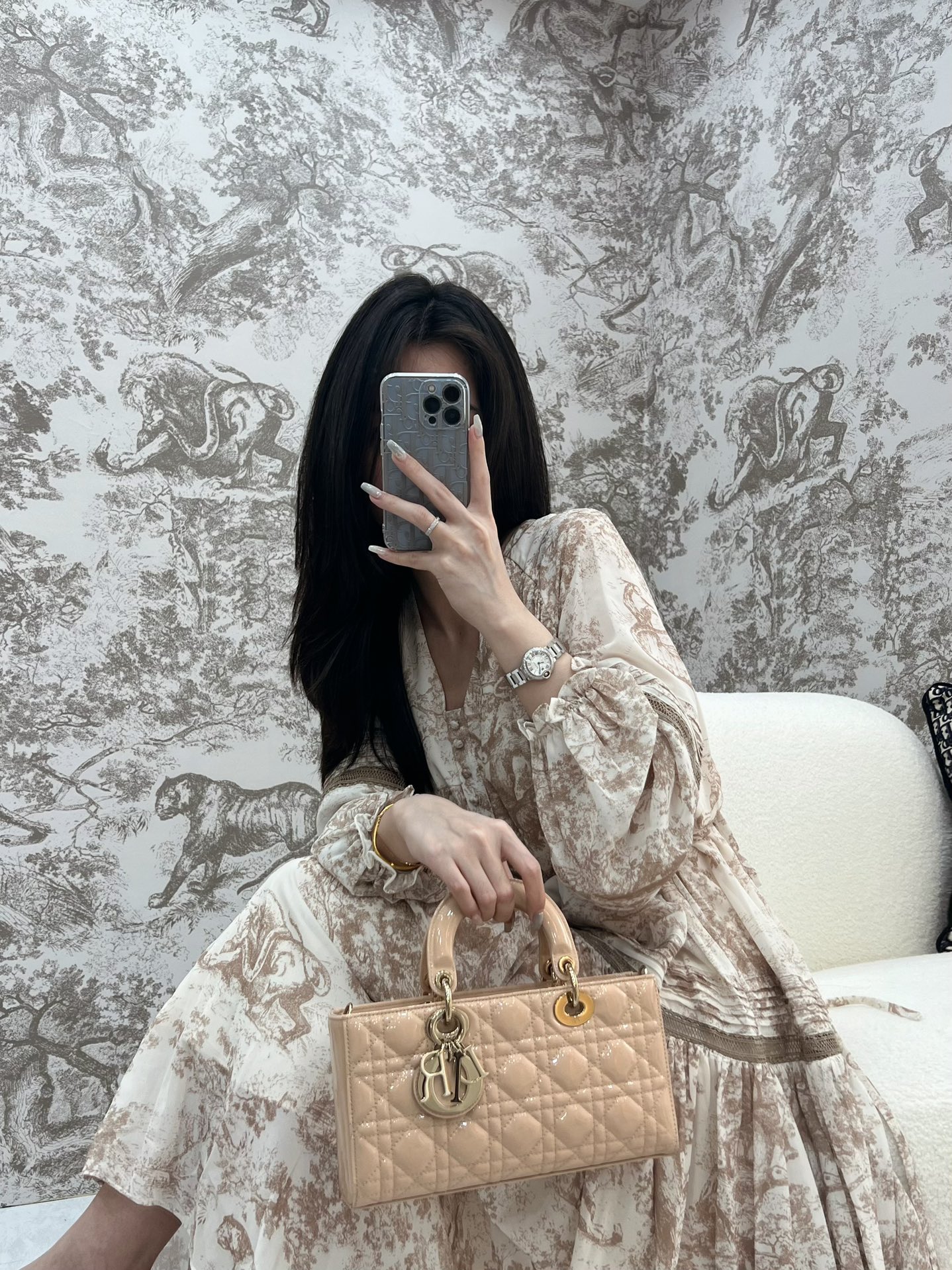 디올 레이디 디 조이 미디움 백