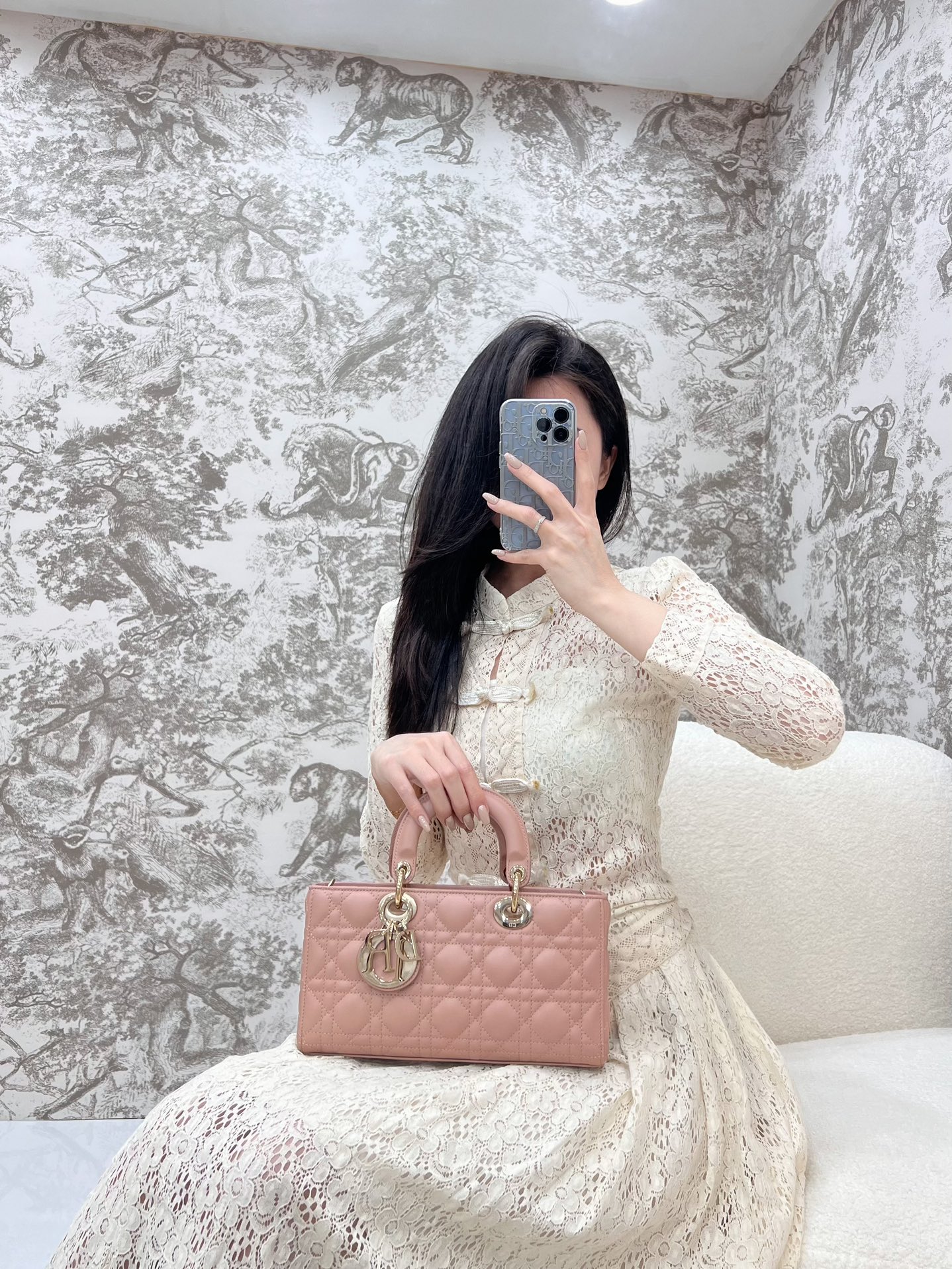 디올 레이디 디 조이 미디움 백