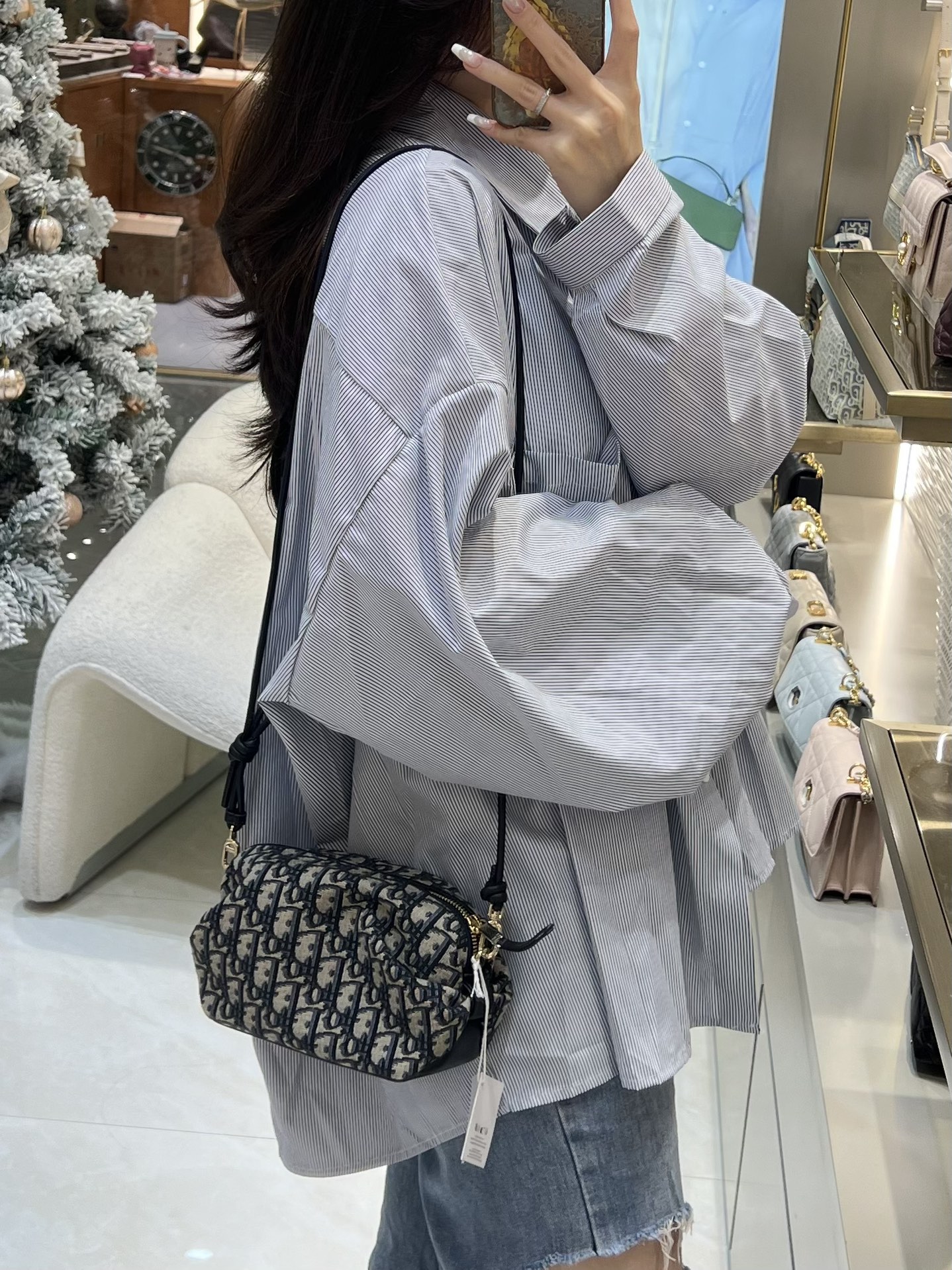 디올 보우 파우치