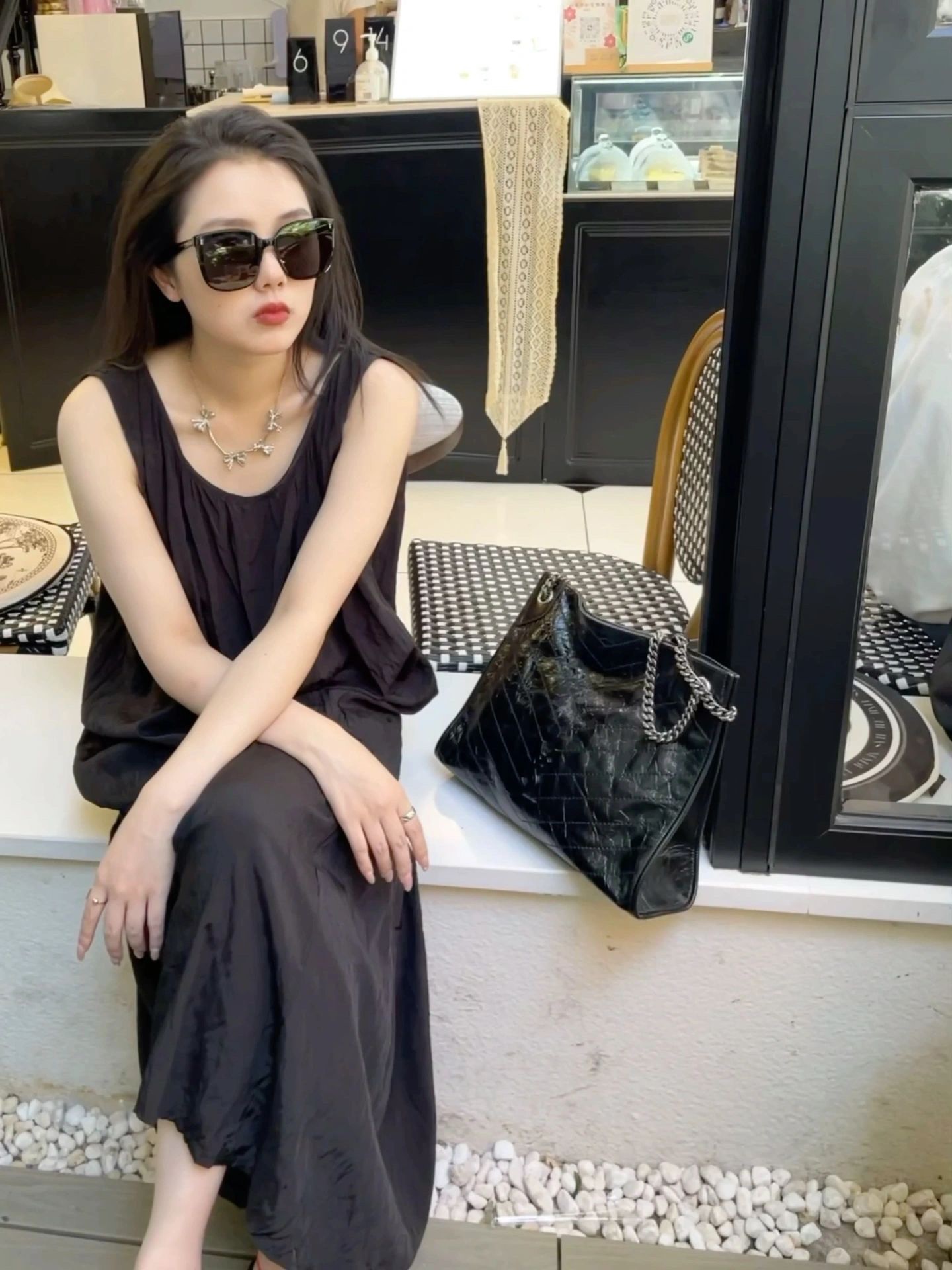 생로랑 니키 쇼핑백