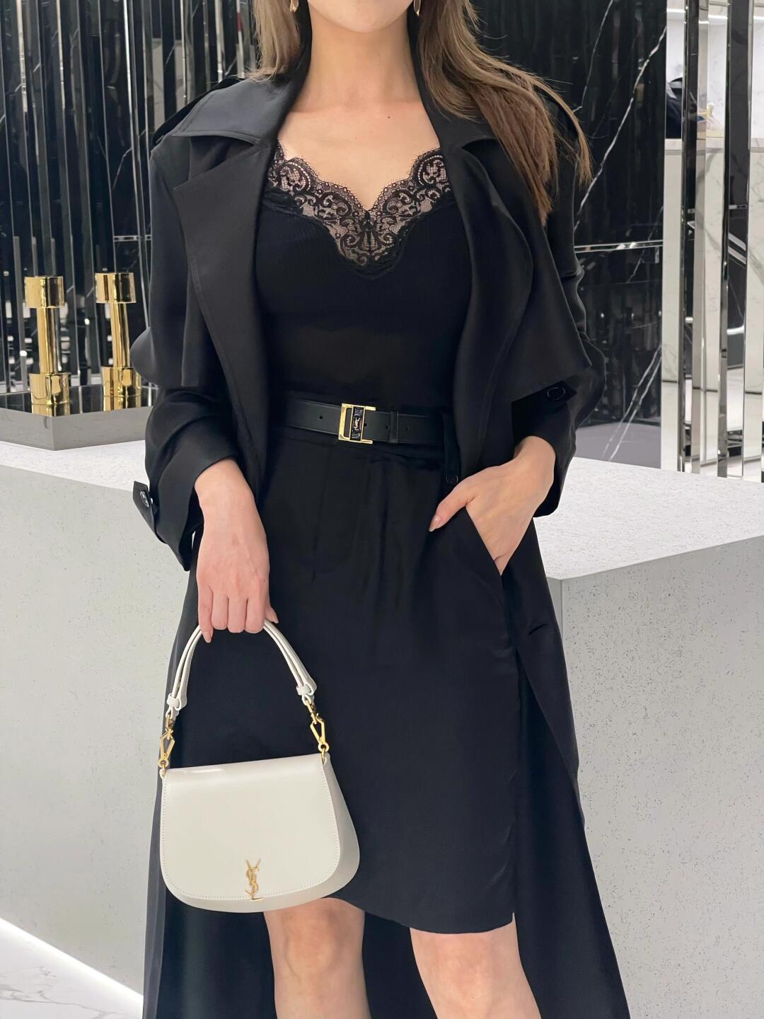 생로랑 볼테르 탑 핸들 숄더백