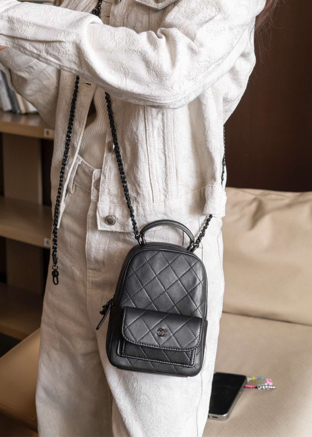 샤넬 25C 미니 백팩