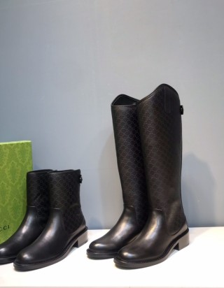 구찌 마이크로구찌시마 레더 앵클 부츠