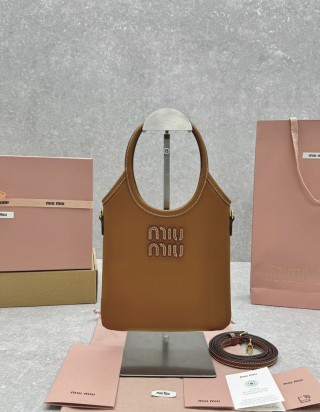 미우미우 아이비 캔버스 토트 백 미니
