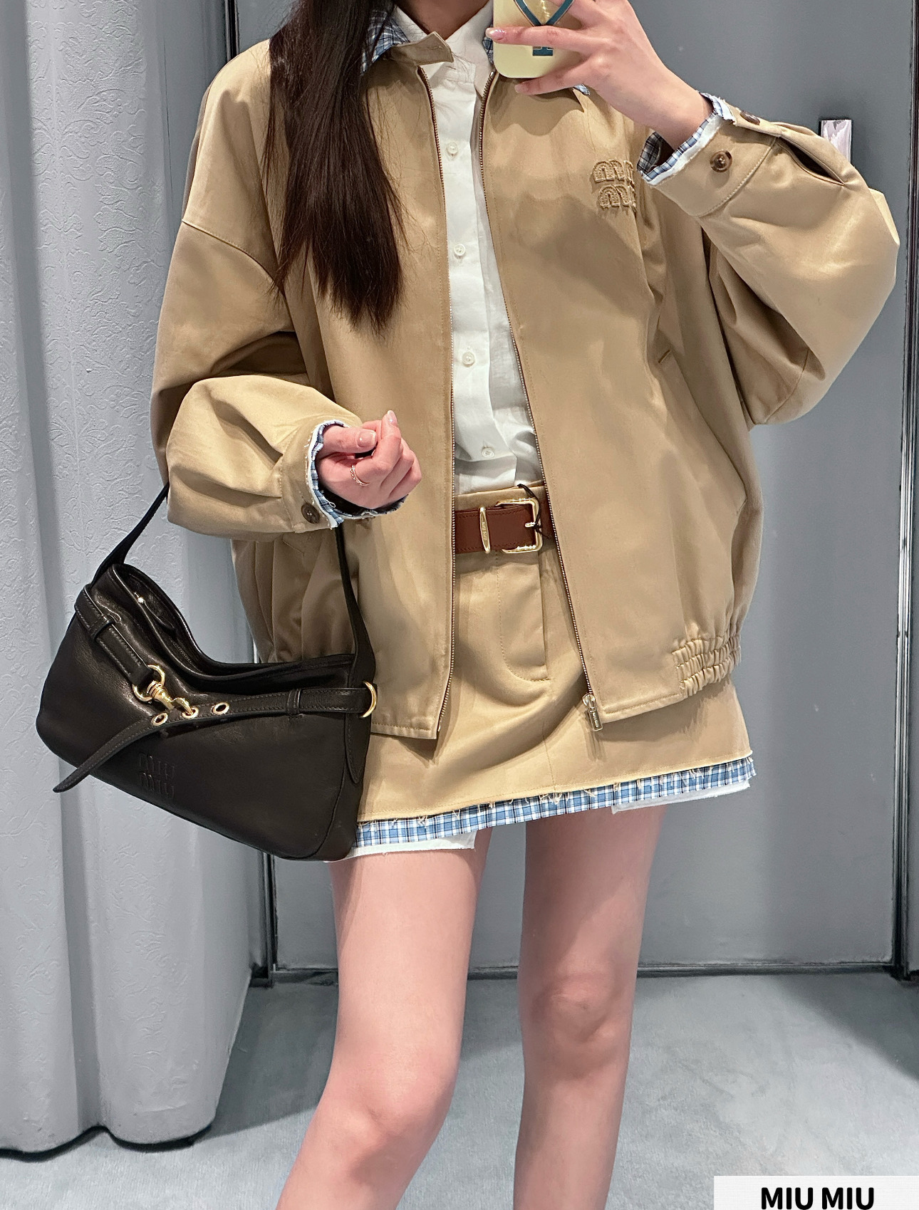 미우미우 아방뛰르 나파 레더 백 스몰