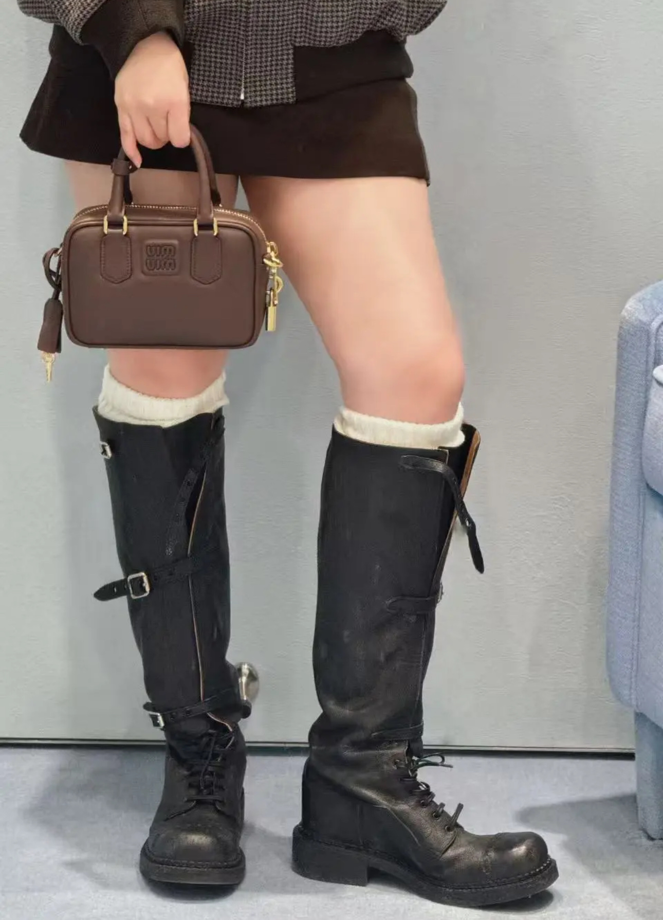 미우미우 아르카디 가죽 백