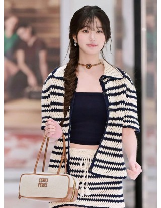 미우미우 보 데님 백 라지