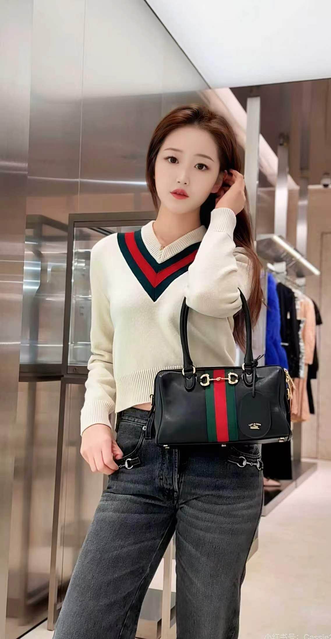 구찌 보르세토 미디움 보스턴 백